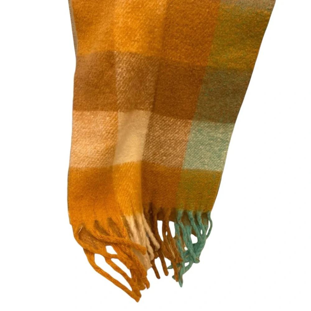 Shiraleah of Chicago Large Multicolor Checkered Fringe Scarf - Picture 4 of 9